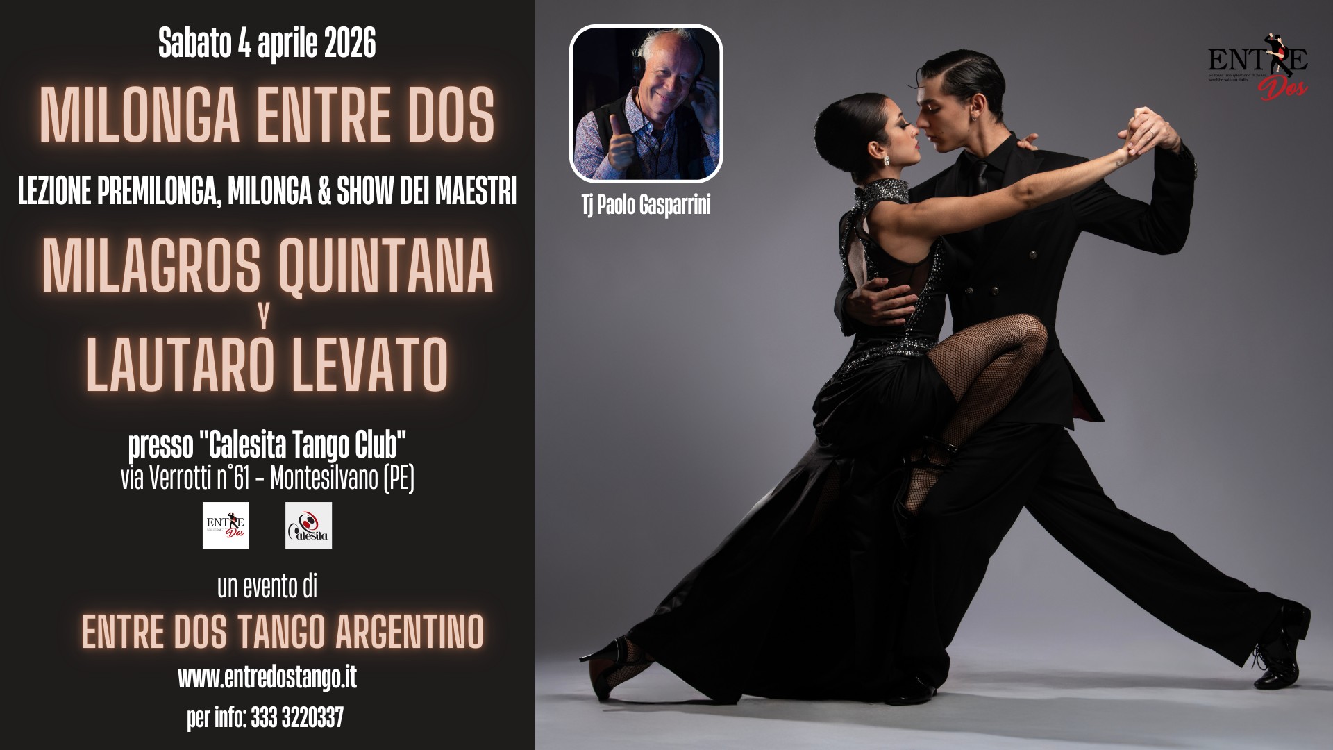 MILONGA ENTRE DOS con MILAGROS QUINTANA y LAUTARO LEVATO