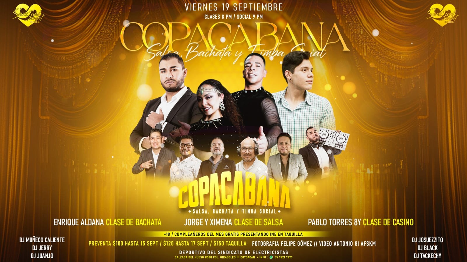 Copacabana salsa bachata y timba social-septiembre 🇲🇽✨