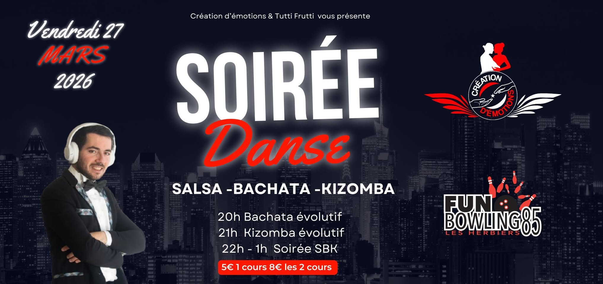 Soirée danse SBK bowling des herbiers
