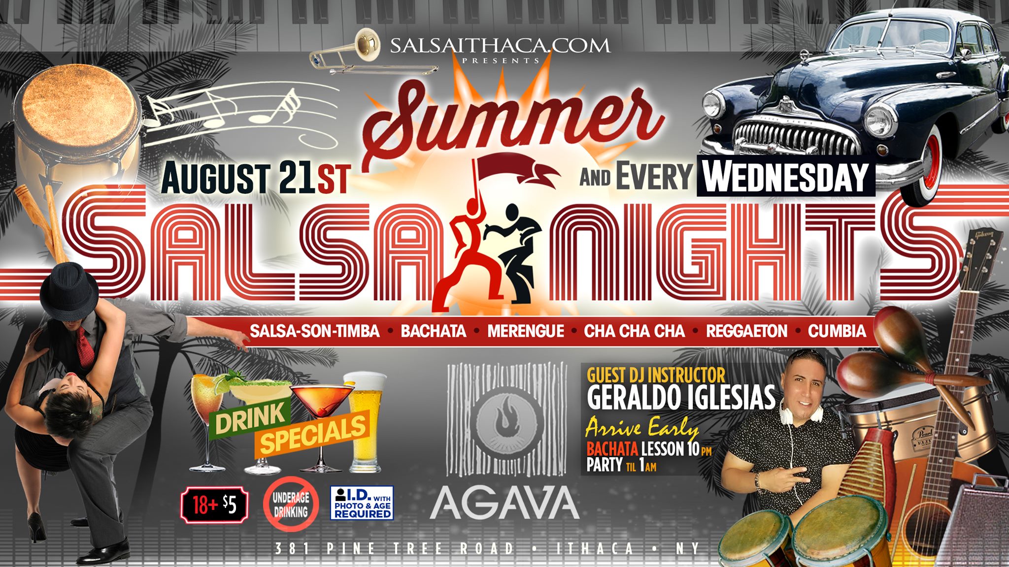 SALSA NIGHT AGAVA Bachata Lesson & Dance Party w Guest DJ G.I.