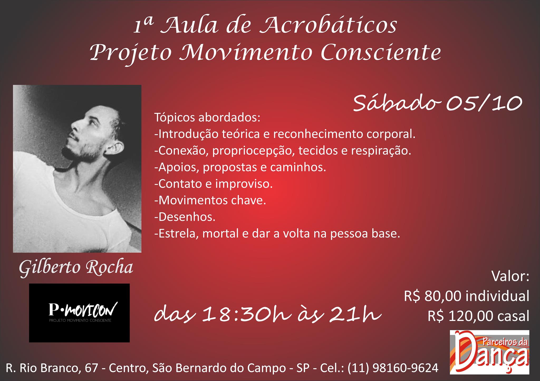 1ª Aula de Acrobáticos com Gilberto Rocha - P.Movicon