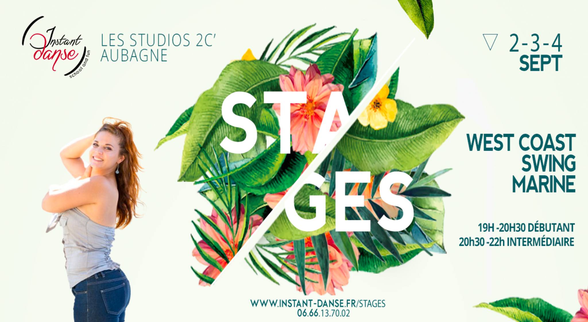 Stages d'été Instant Danse : West Coast Swing avec Marine