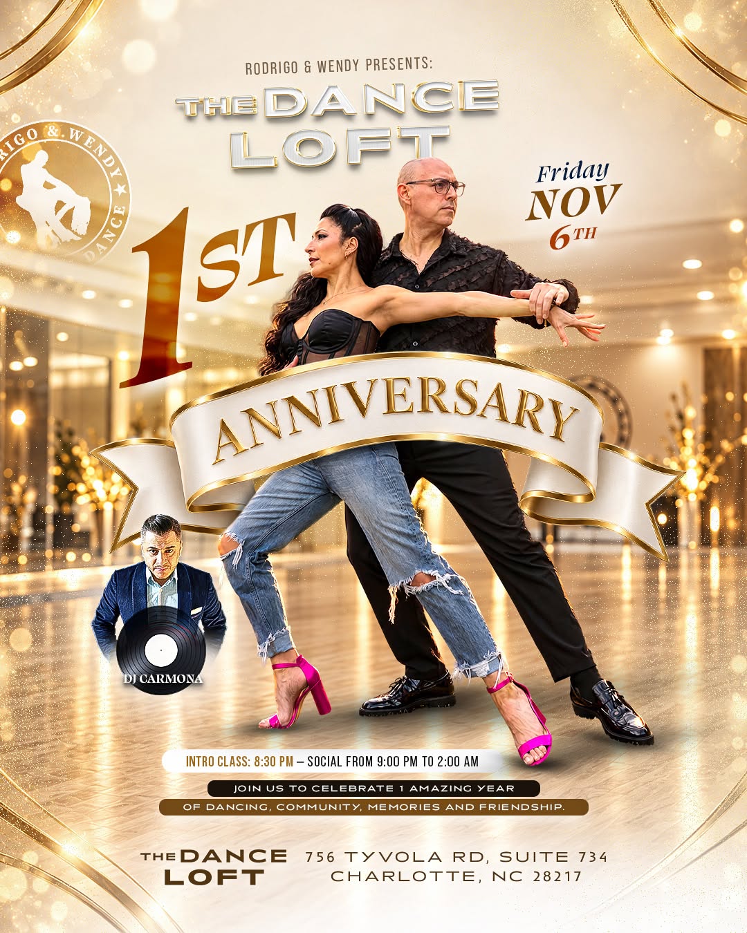 RW FRIDAY SOCIAL - The Dance Loft "1 YR ANNIVERSARY" Nov 06 w DJ Carmona