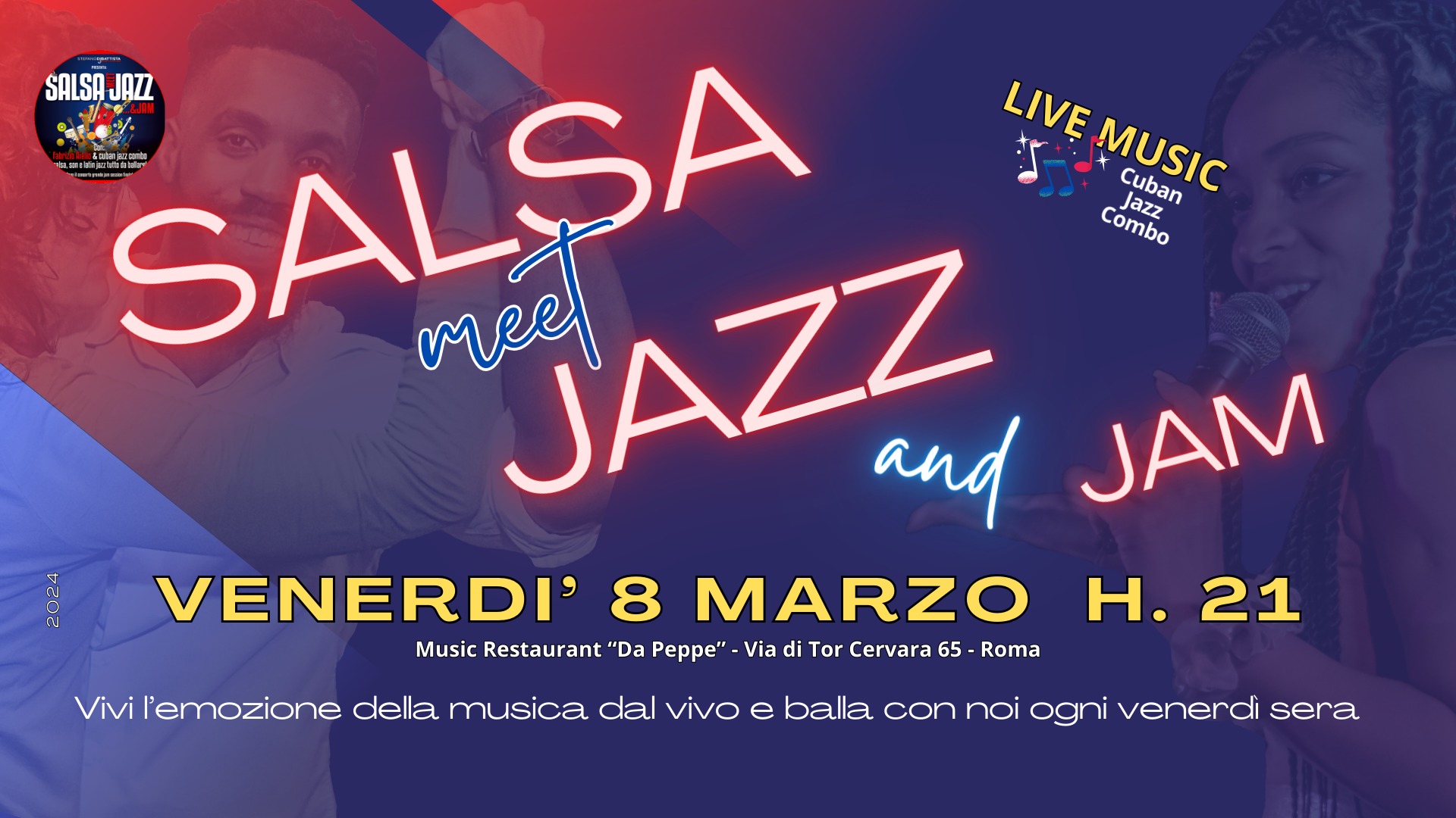 Salsa Meet Jazz & Jam Venerdรฌ 8 Marzo dalle ore 21