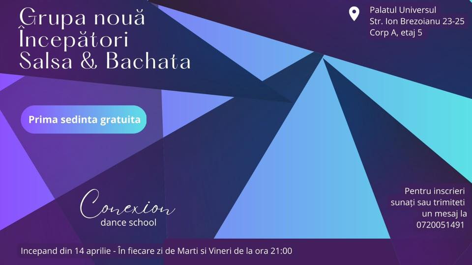 Grupa noua - cursuri de Salsa și Bachata - primul curs gratuit