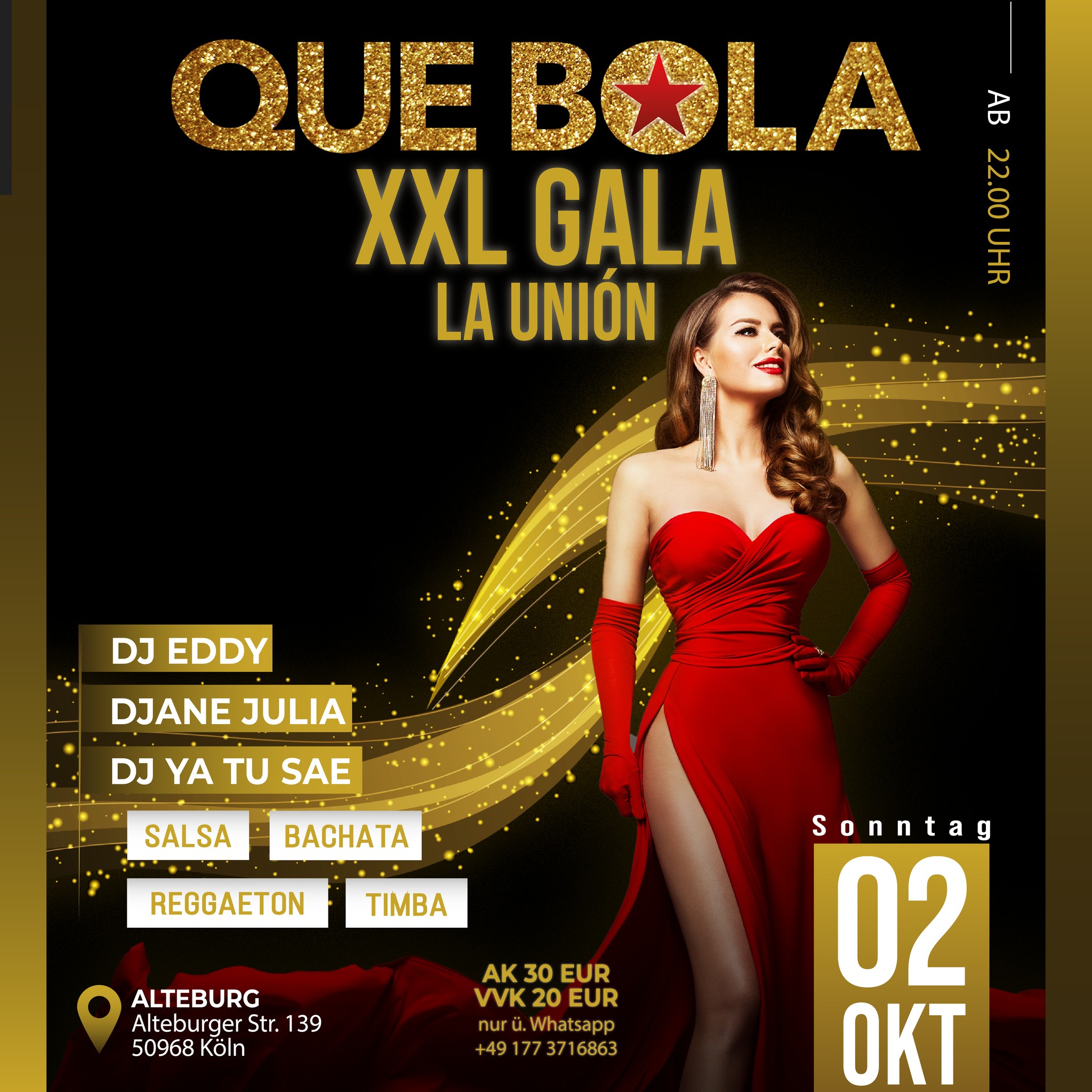 QUE BOLA Vorfeiertag - XXL GALA (LA UNIÓN ALEMANA) - ALTEBURG (Nr.139) KÖLN