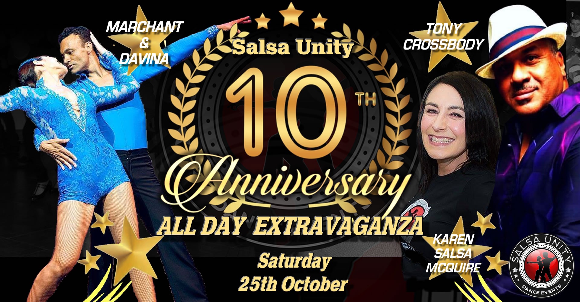 SalsaUnity "THE BIG 10TH YEAR ANNIVERSARY ALL DAYER with ⭐️Marchant & Davina⭐️