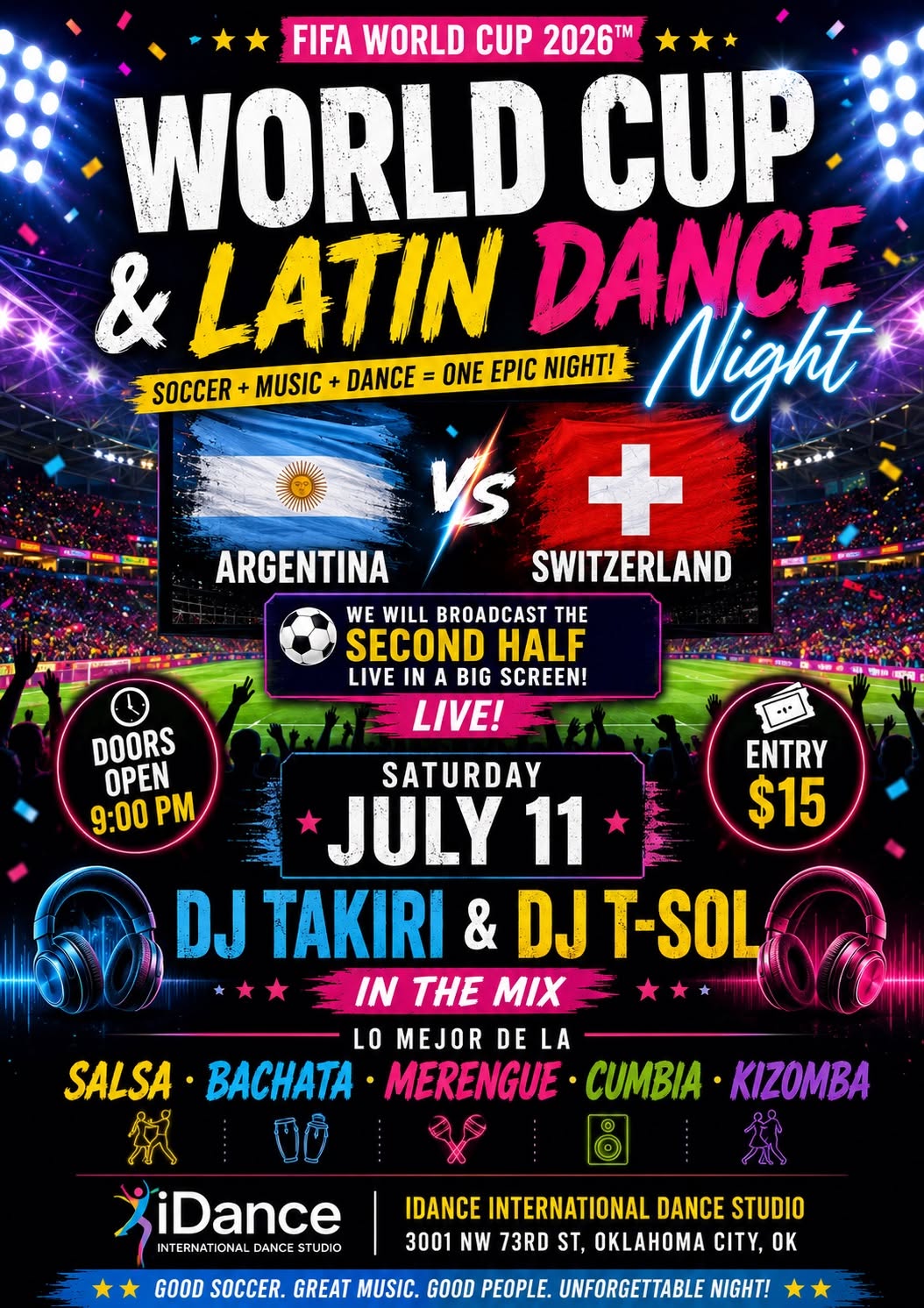 FIFA Watch party & Latin Dance Social
