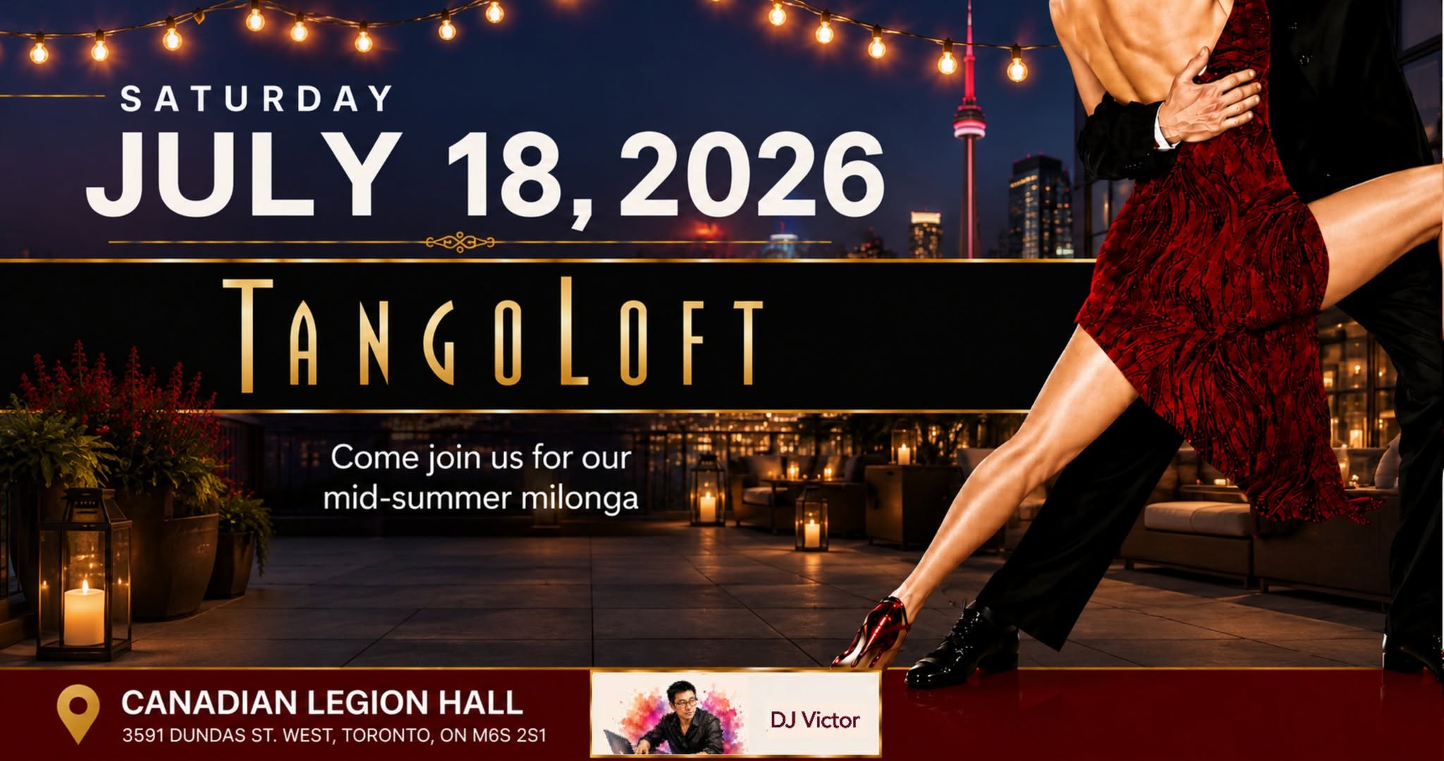 TangoLoft Milonga Saturday July 18, 2026