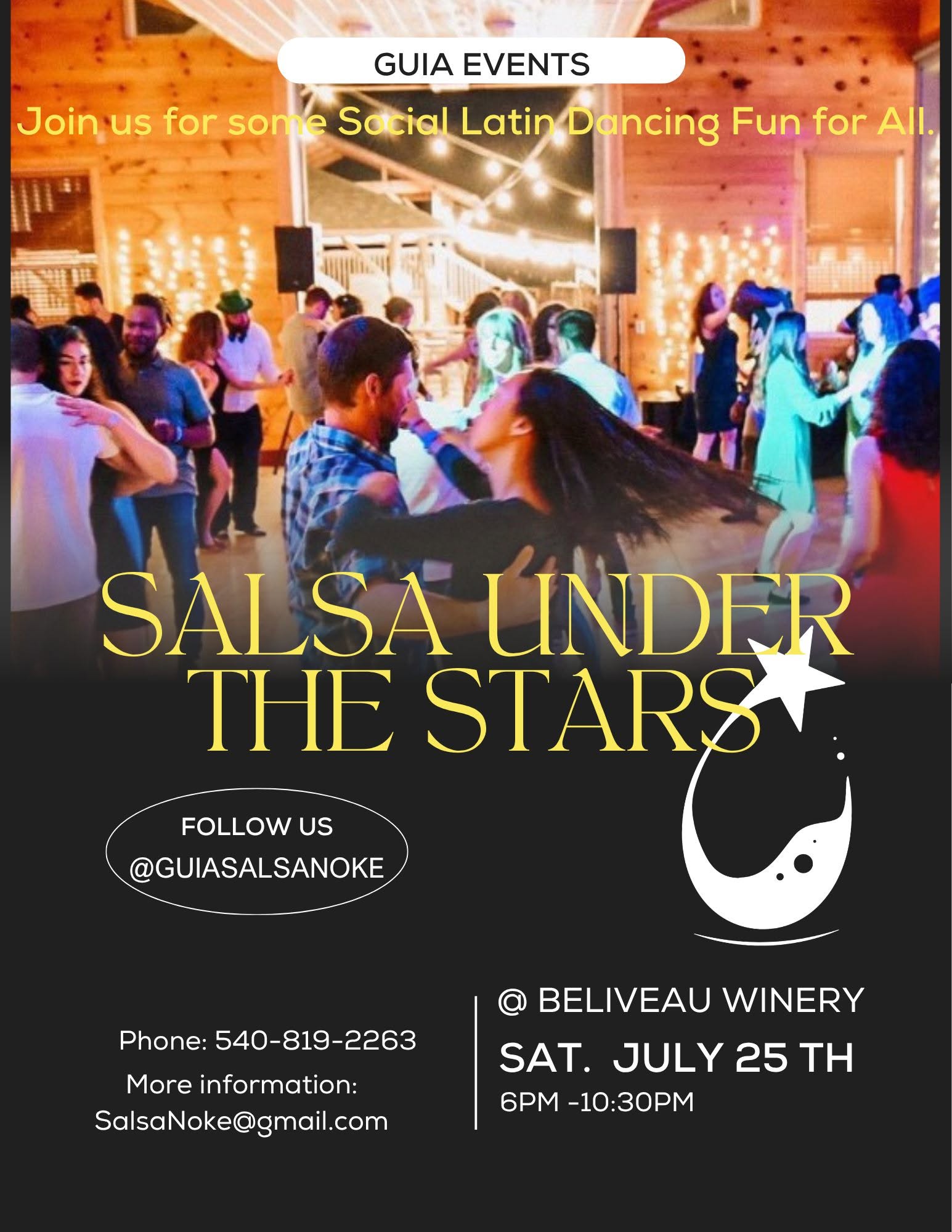 Salsa Under the Stars at Beliveau Winery