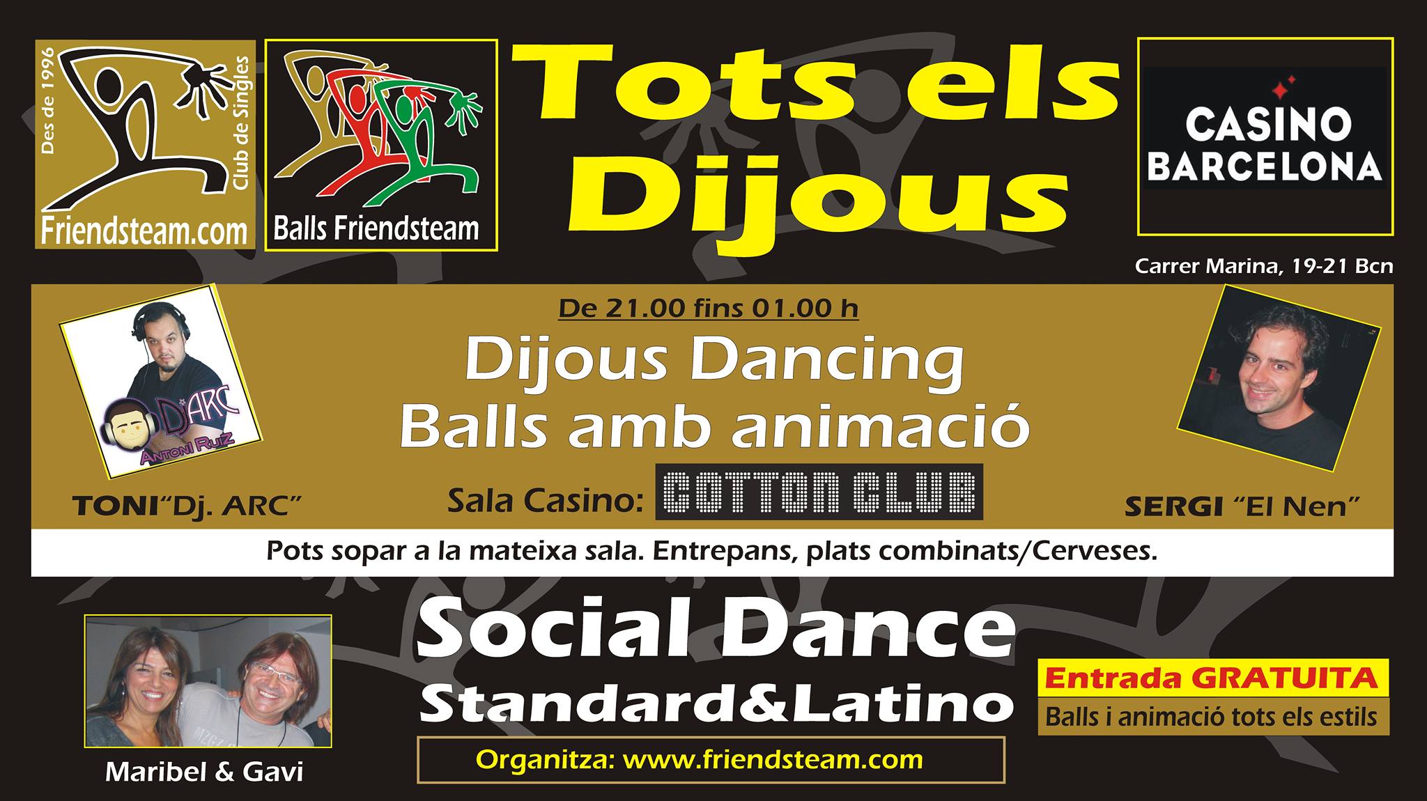 Jueves 2 Junio 2016 - INAUGUREM Dijous Dancing - Csino Bcn