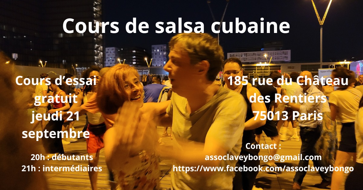 Cours de salsa cubaine - Cours d'essai gratuit