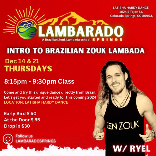 Intro to Brazilian Zouk Lambada Course with Ry'el!