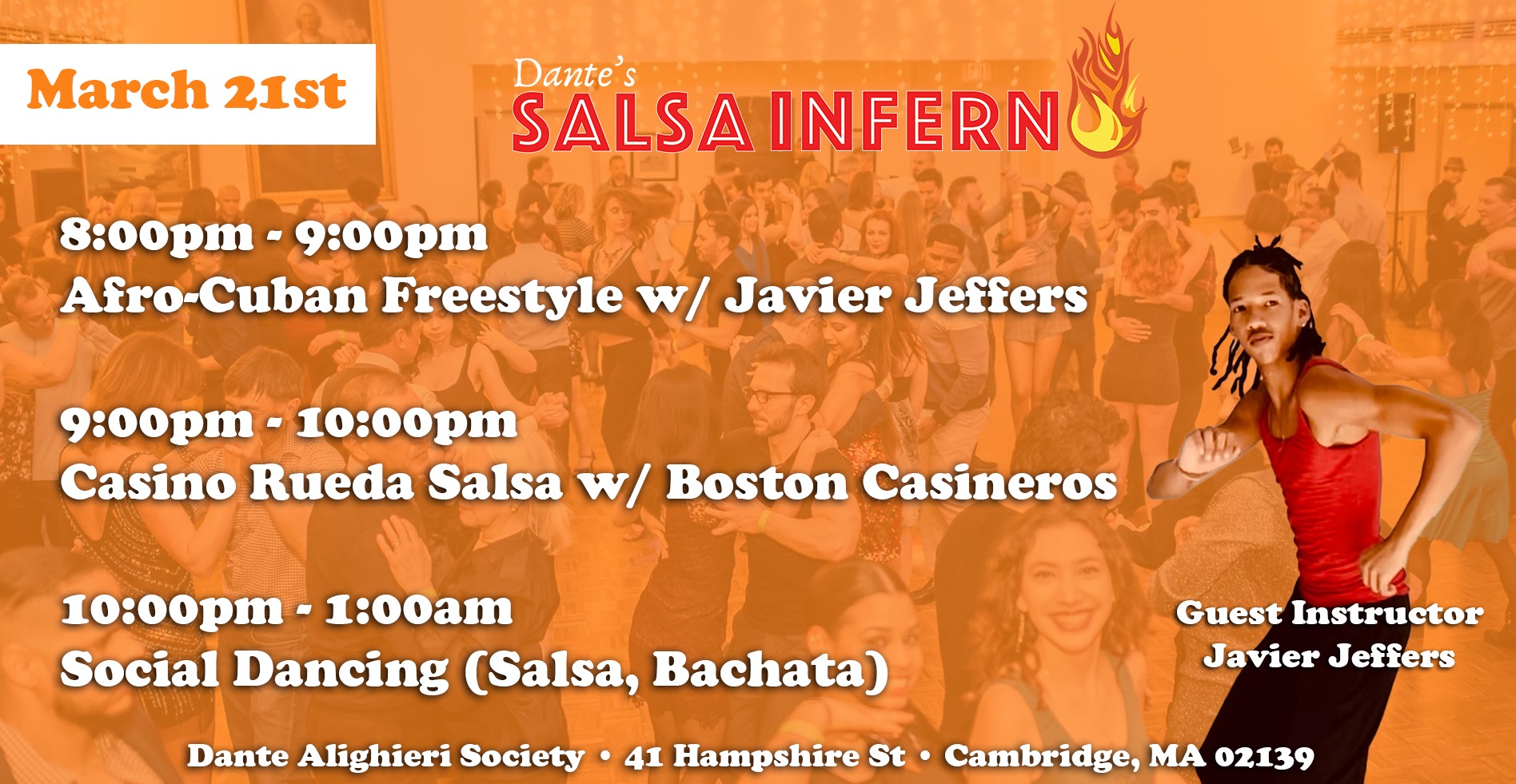 Dante's Salsa Inferno March 21st Salsa Bachata Dance Social!