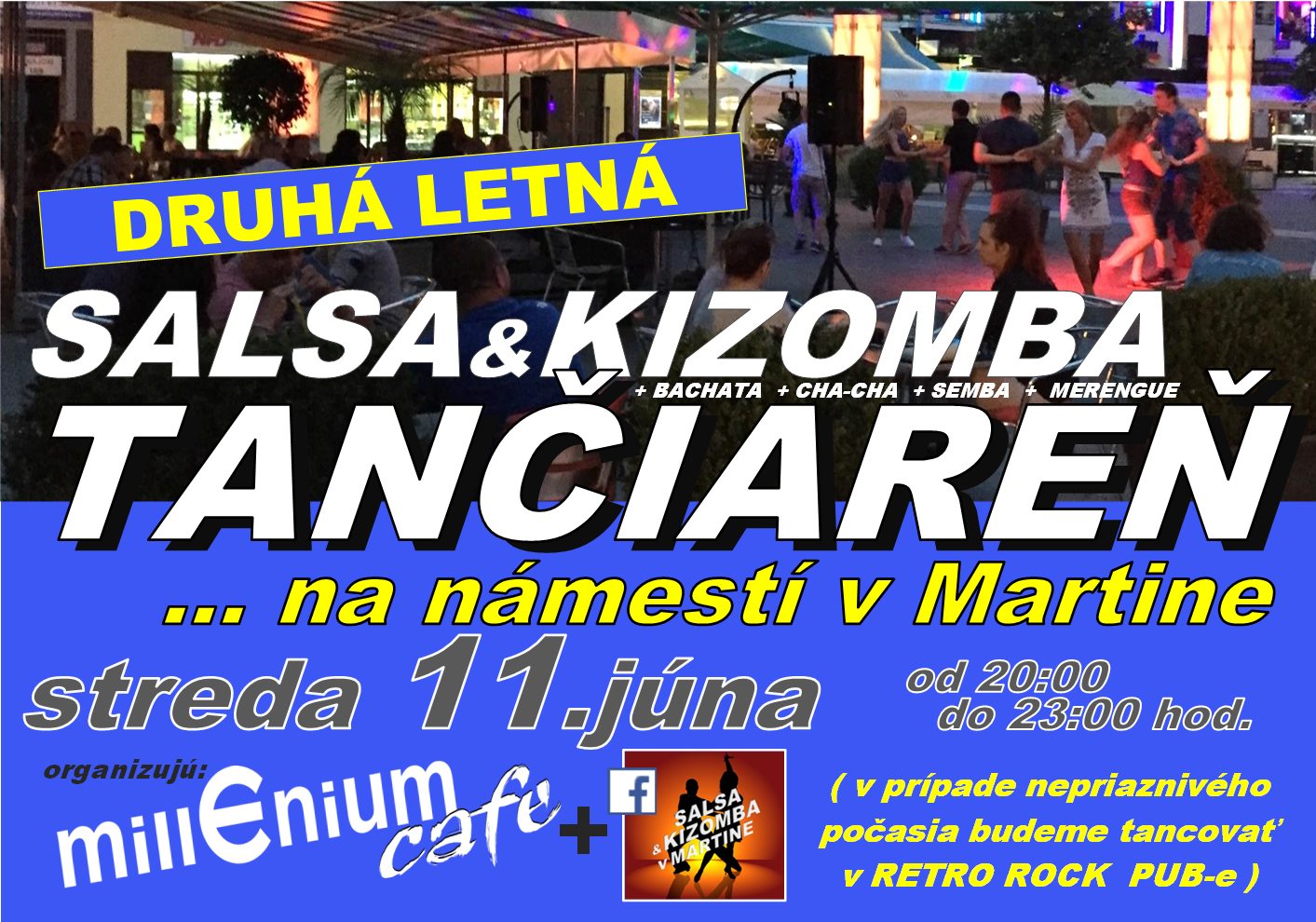 2. Salsa-bachata-kizomba tančiareň na námestí v Martine