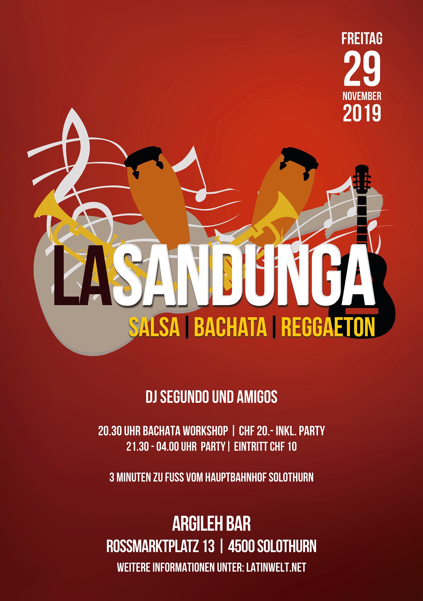 La Sandunga Salsa, Bachata, Reggaeton Party