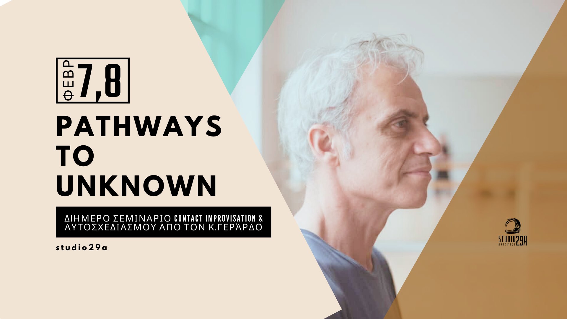 Pathways to Unknown Διήμερο Σεμινάριο Contact Improvisation & Αυτοσχεδιασμού από τον Κ.Γεράρδο