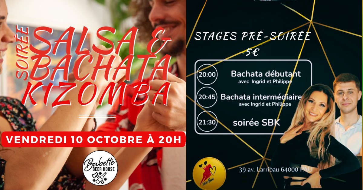 Soirée SBK - Stages Bachata et Fiesta Latina !