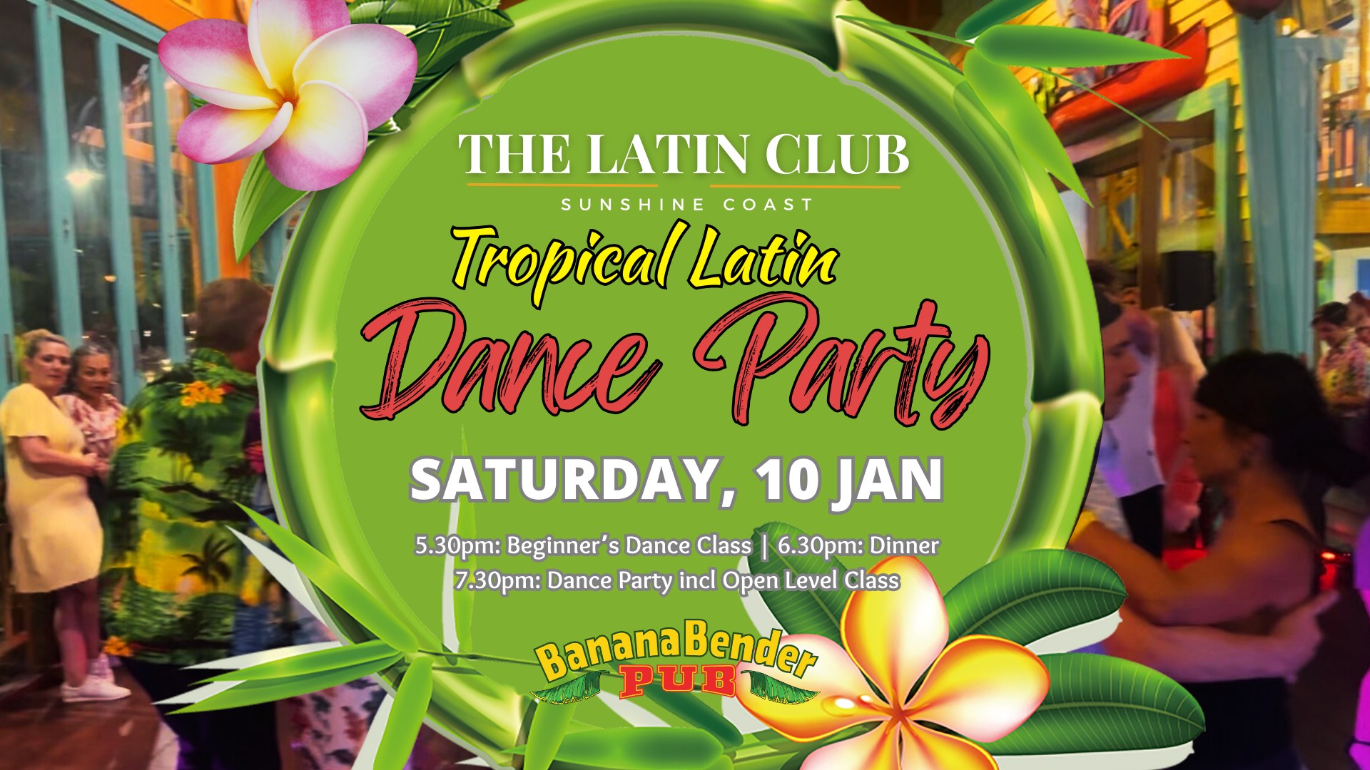 Tropical Latin Night... Dance Lesson & Party @Banana Bender Pub - 10 Jan