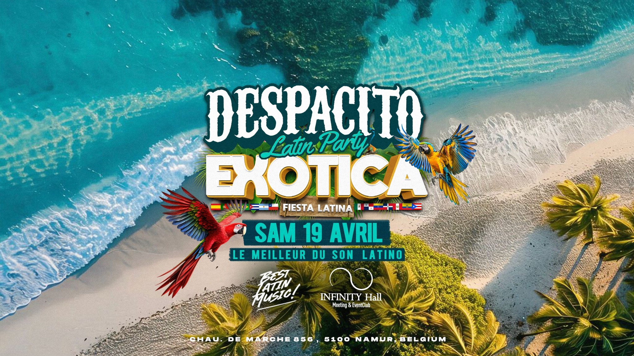 EXOTICA • DESPACITO • SAM 19 AVR • INFINITY HALL NAMUR