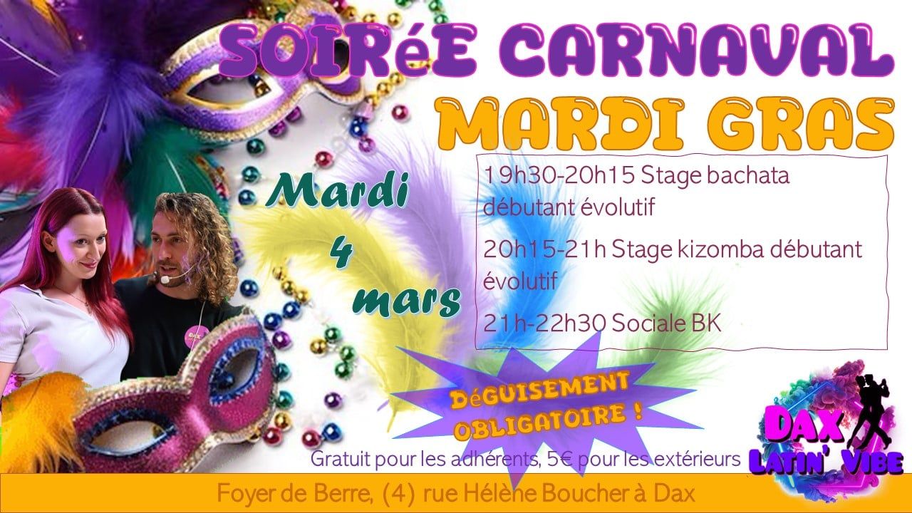 Stage + Sociale SBK Mardi gras