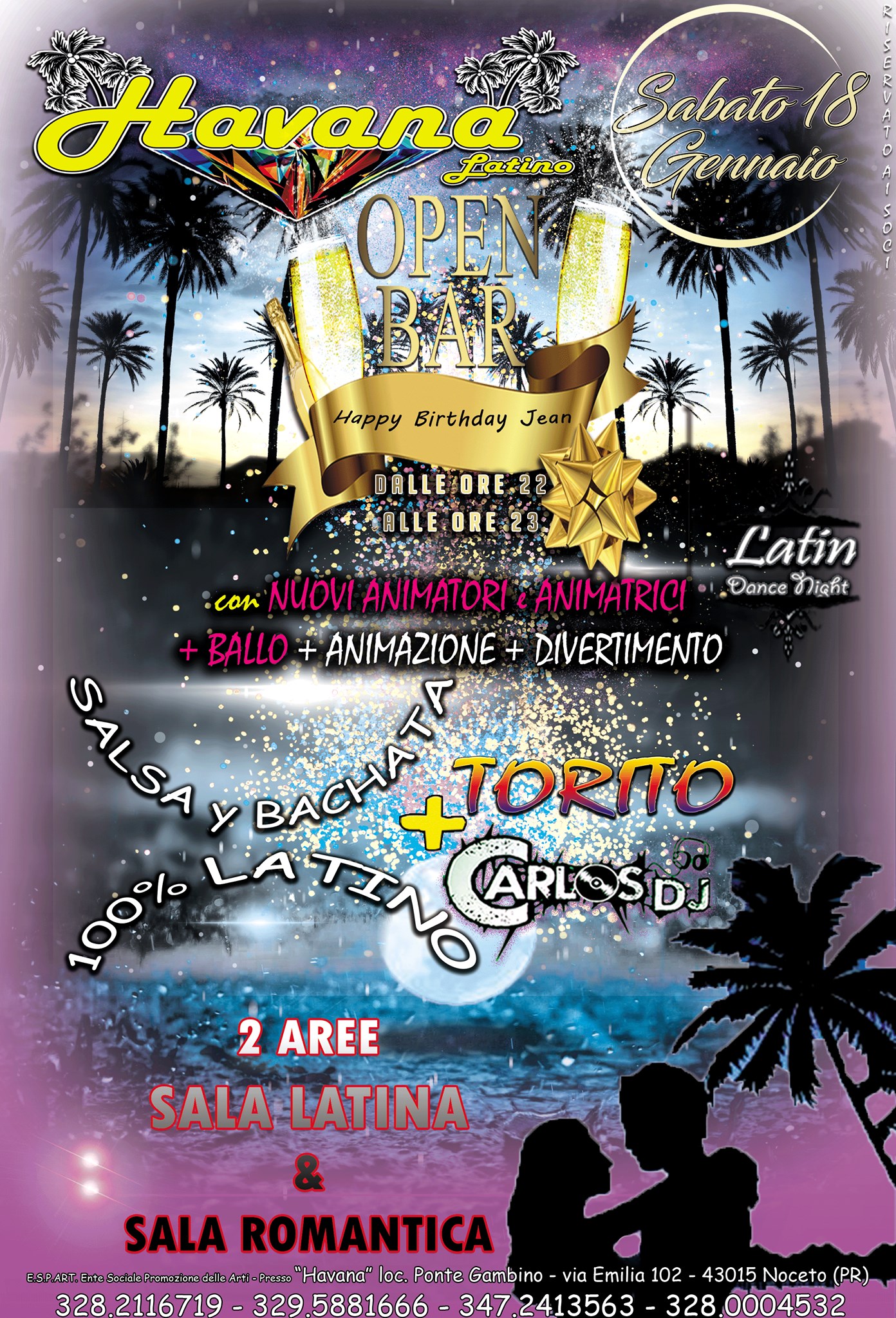 Havana Latino&Romantico -OPEN BAR- Dj Torito&Carlos +Animazione
