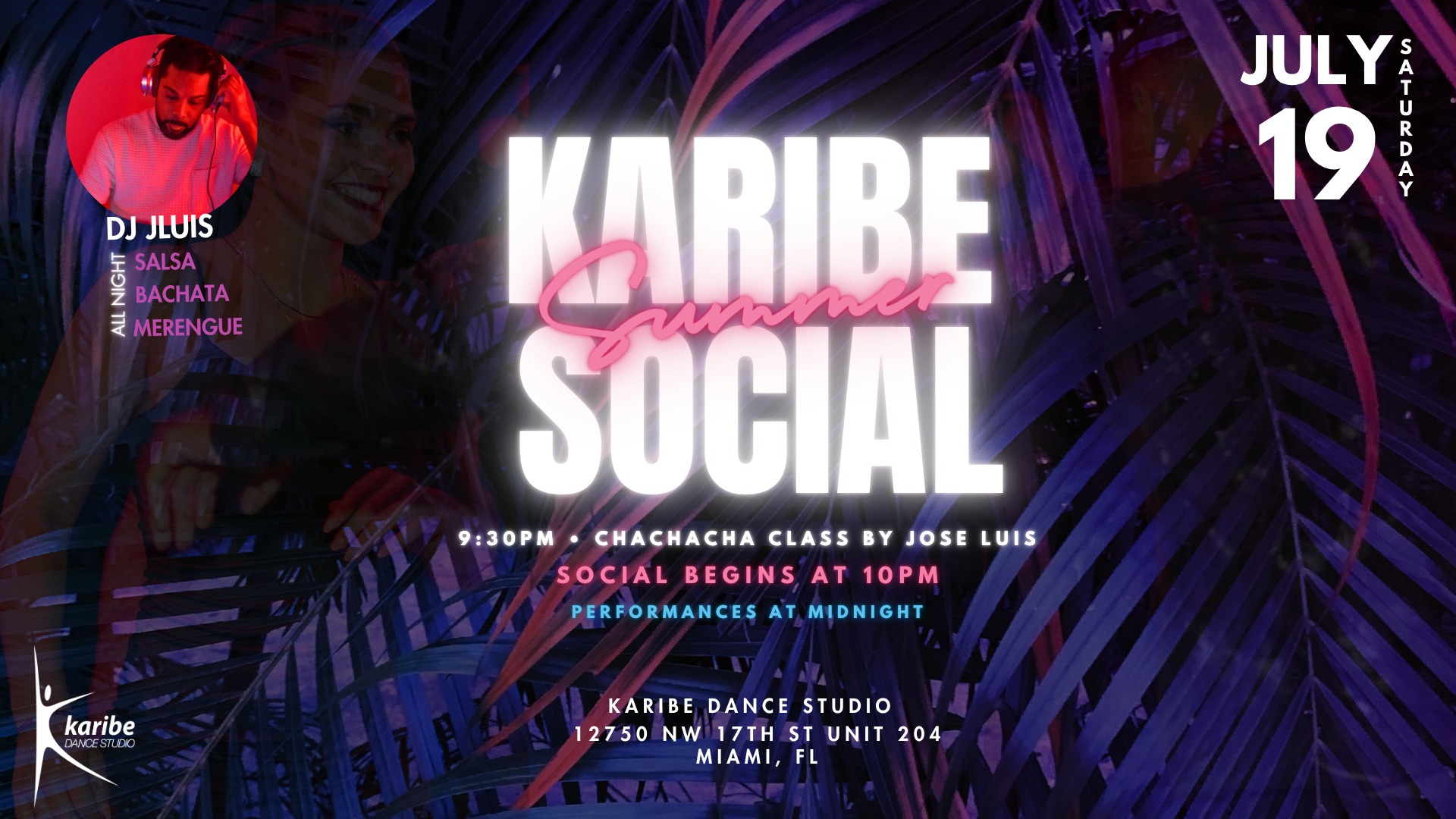 Karibe July Social - Salsa, Bachata & Merengue