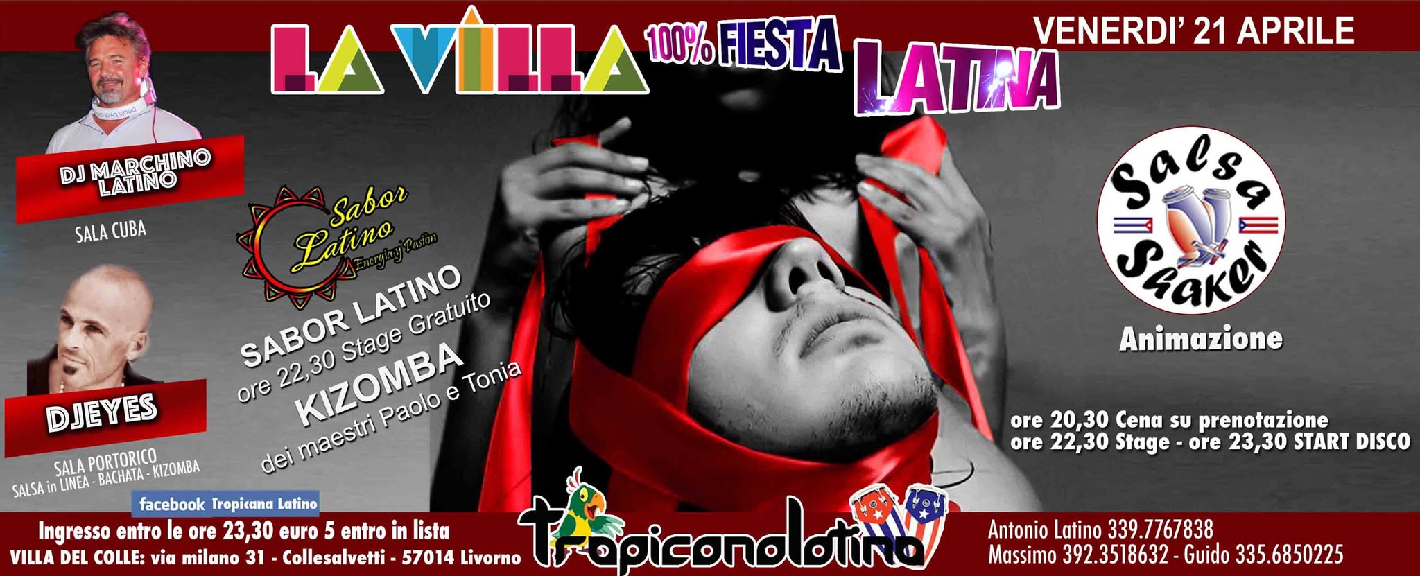 100% Festa Latina il Venerdi di Villa del Colle