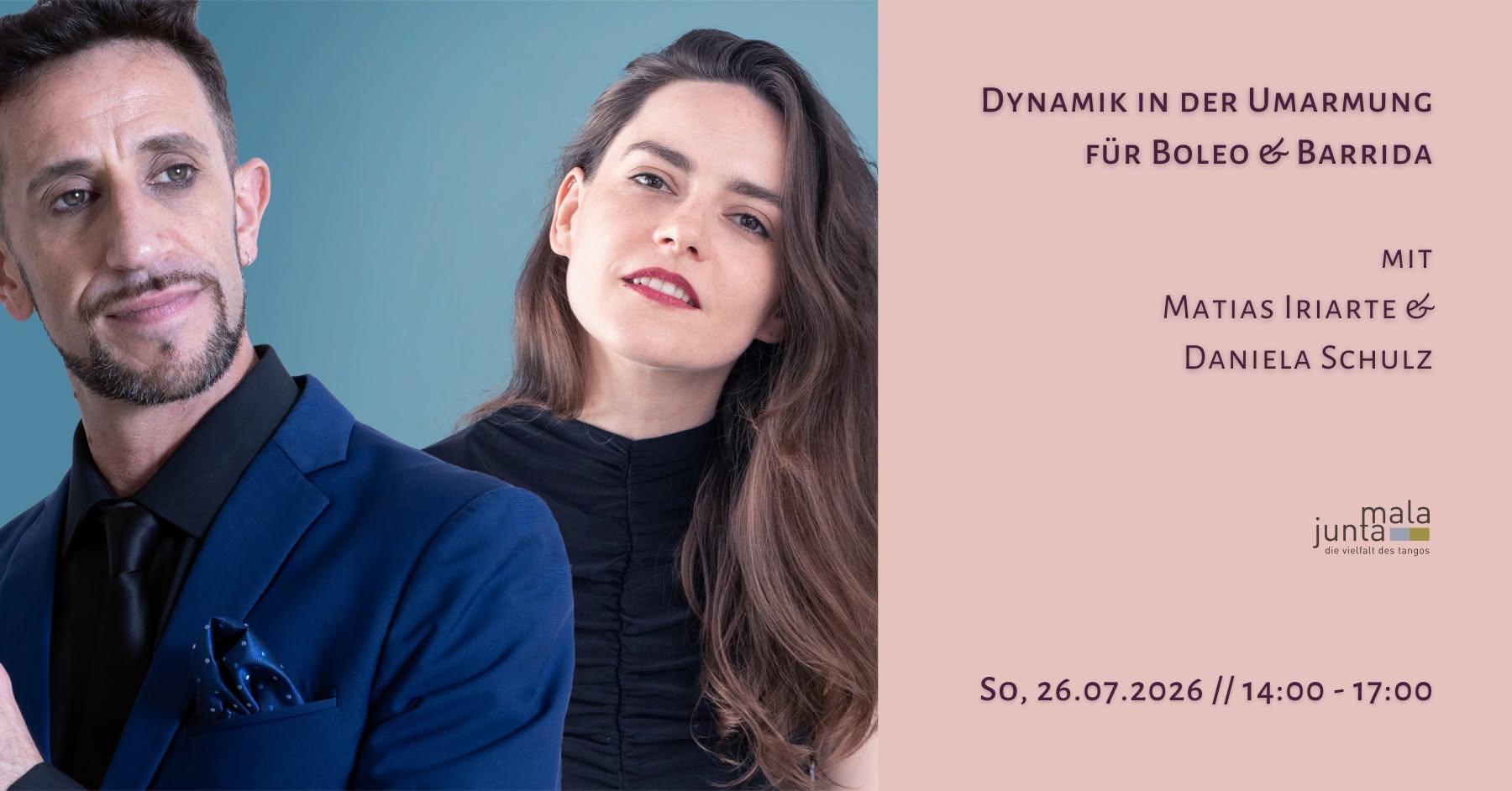 Dynamik in der Umarmung für Boleo & Barrida - WS mit Matias Iriarte & Daniela Schulz