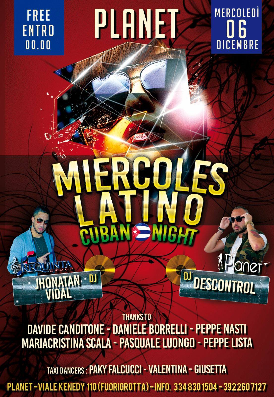 Mercoledi 6 Dicembre - Planet Latino