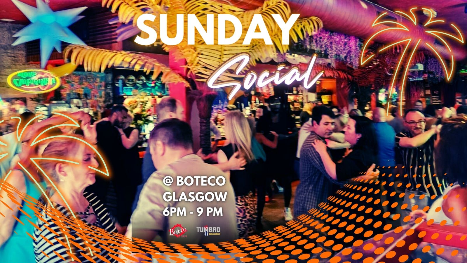 SUNDAY SOCIAL SALSA +BK CLUB at BOTECO GLASGOW - Second & Last Sundays - 6pm to 9pm