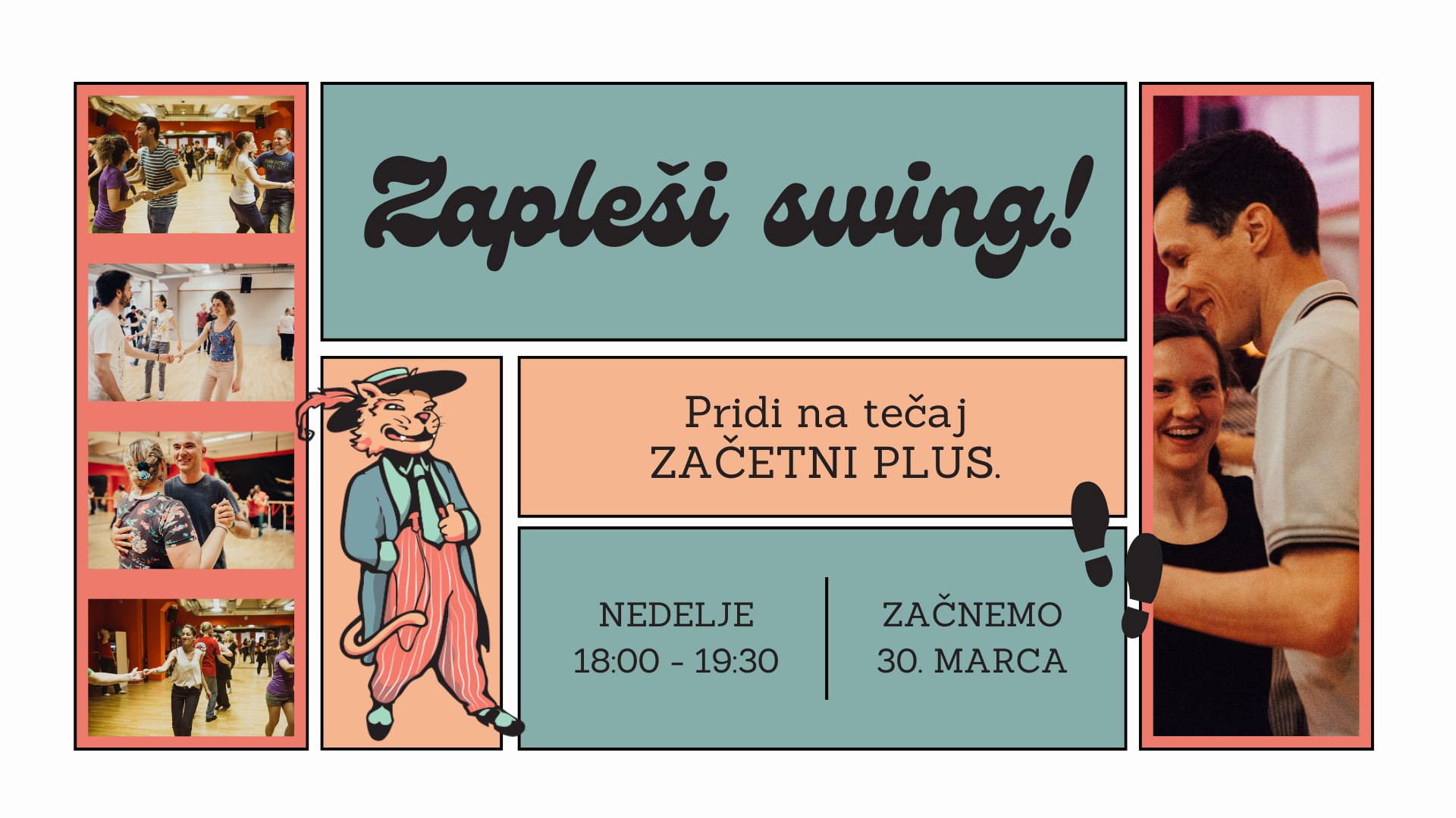 ZAČETNI PLUS tečaj swing plesa (lindy hop)