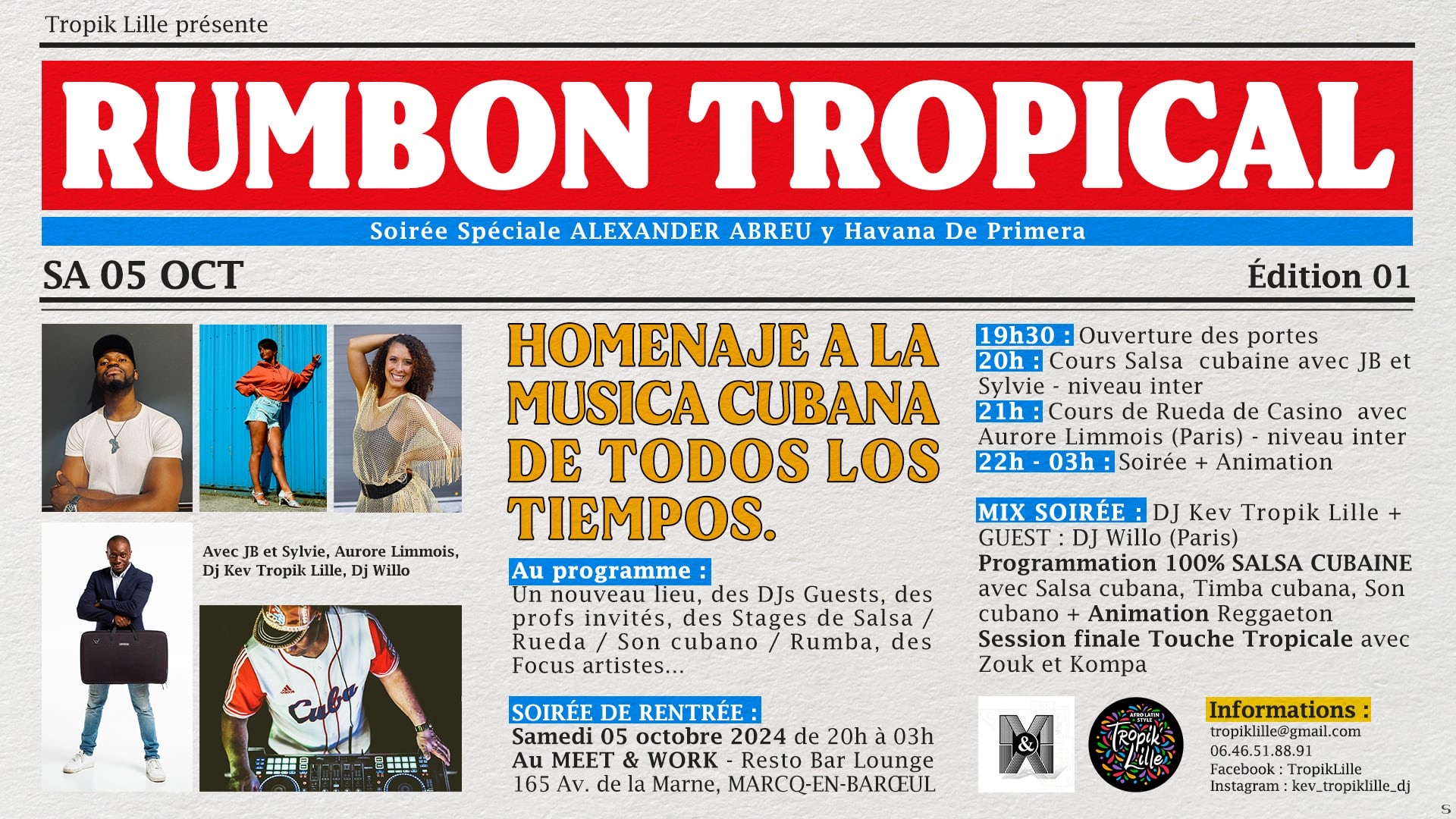 Rumbon Tropical( stages et soirée Ed 01)