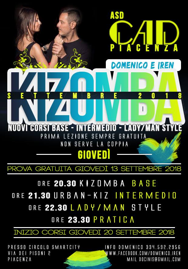 Settembre 2018 - Nuovi Corsi Kizomba