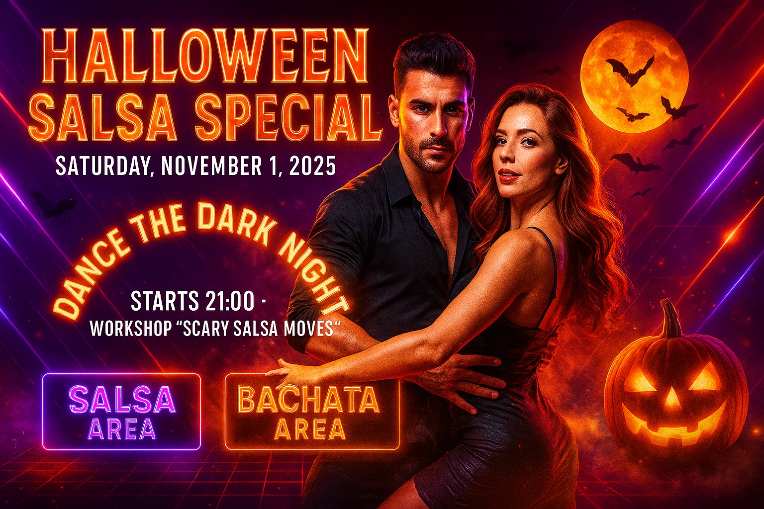 Halloween Salsa Night Dance the Dark Night Costume Challenge