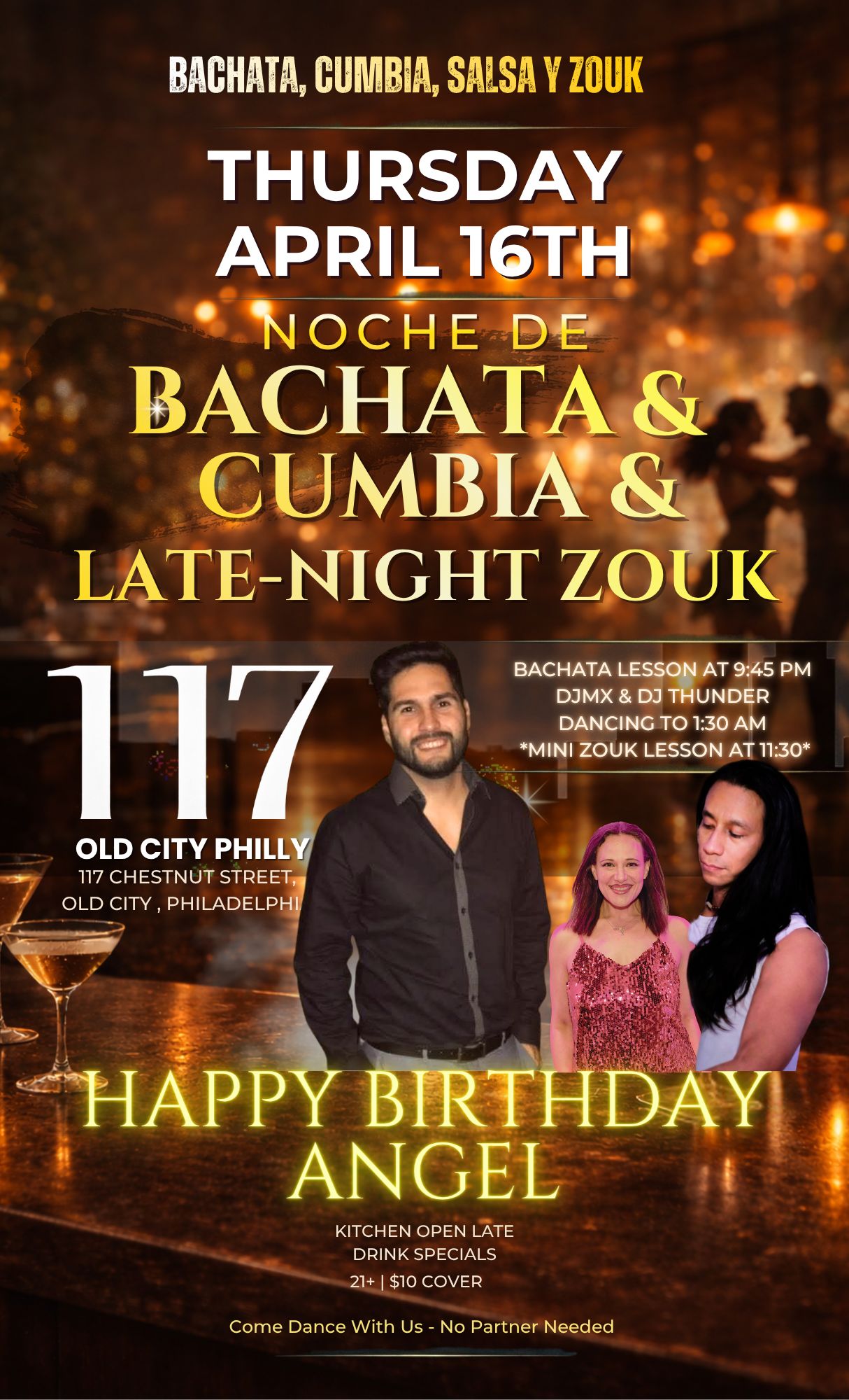 Noche de Bachata y Cumbia y late-night Zouk