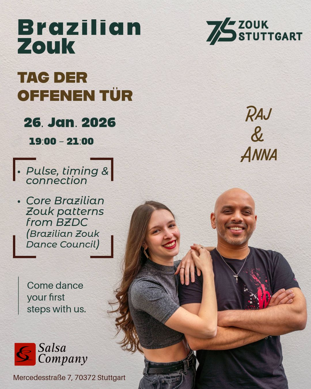 💃✨ ZOUK TAG DER OFFENEN TÜR STUTTGART KOSTENLOS SCHNUPPERN! ✨🕺
