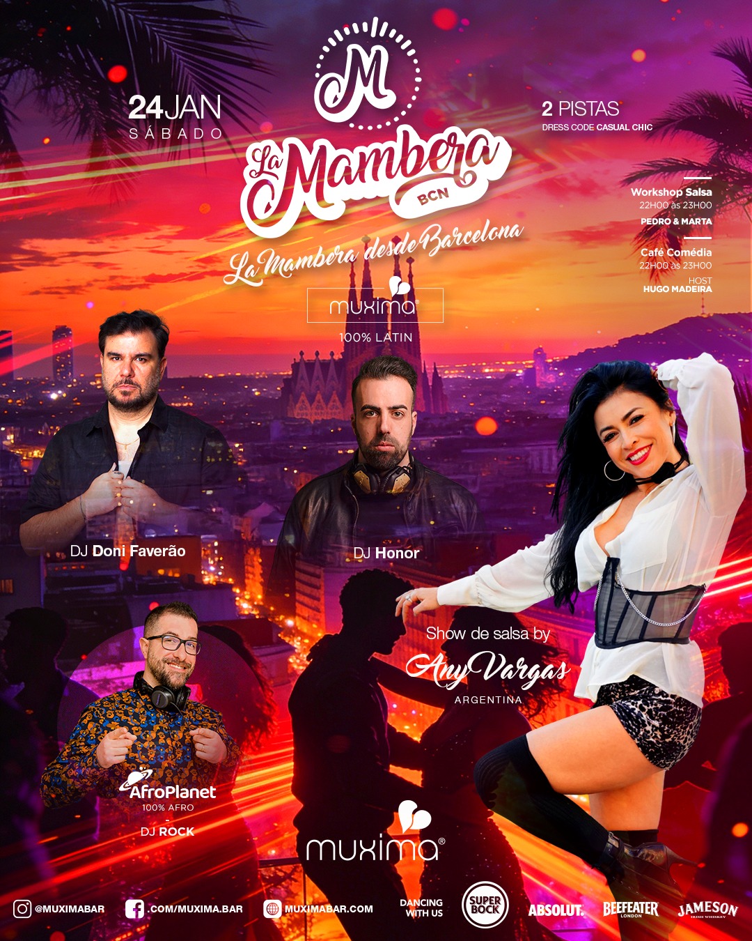 SÁBADO 24 JAN LA MAMBERA 🤍 2 pistas, 3 DJs e 100% energia!