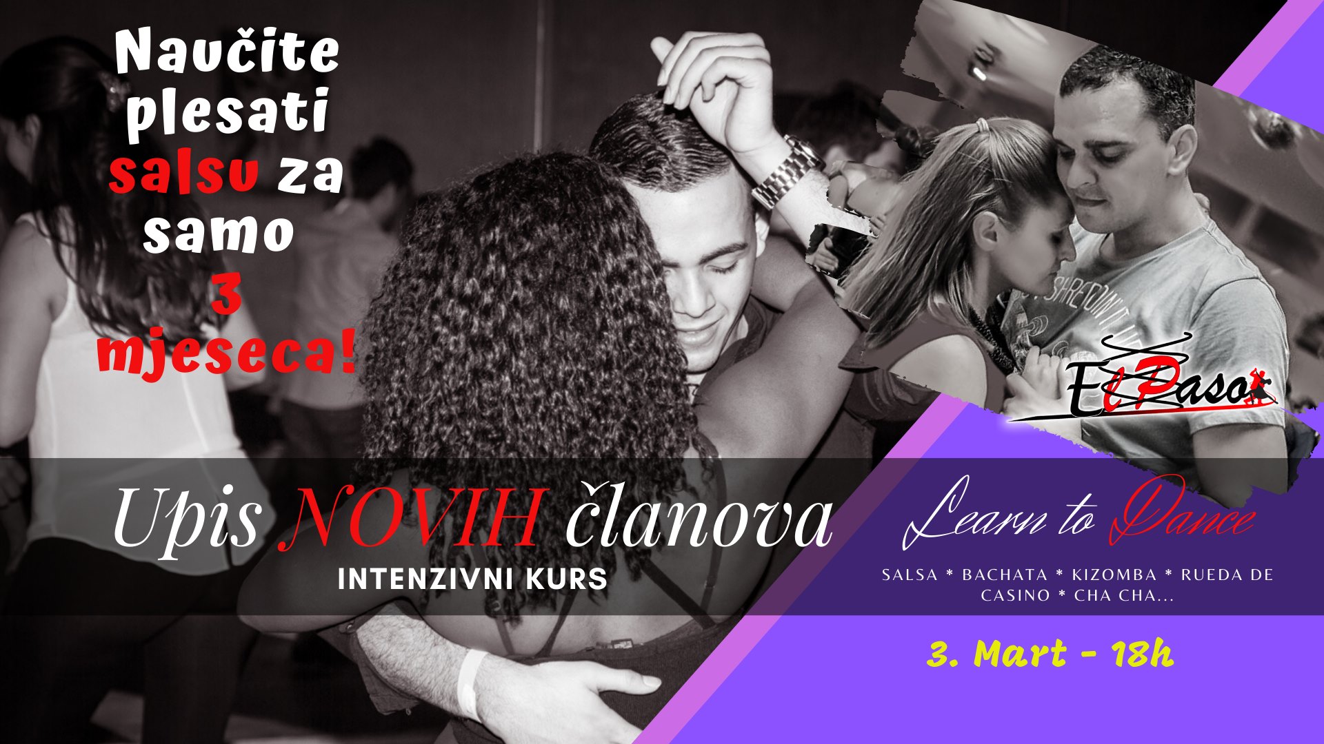 Upis NOVIH članova - Intenzivni kurs