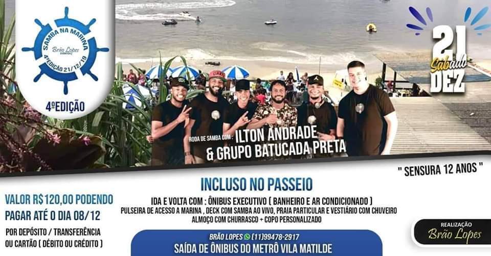 Samba na Marina 4° edição Roda de Samba de Frente pro Mar