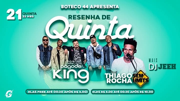 Resenha De Quinta - Pagode King E Thiago Rocha Sem Limit's
