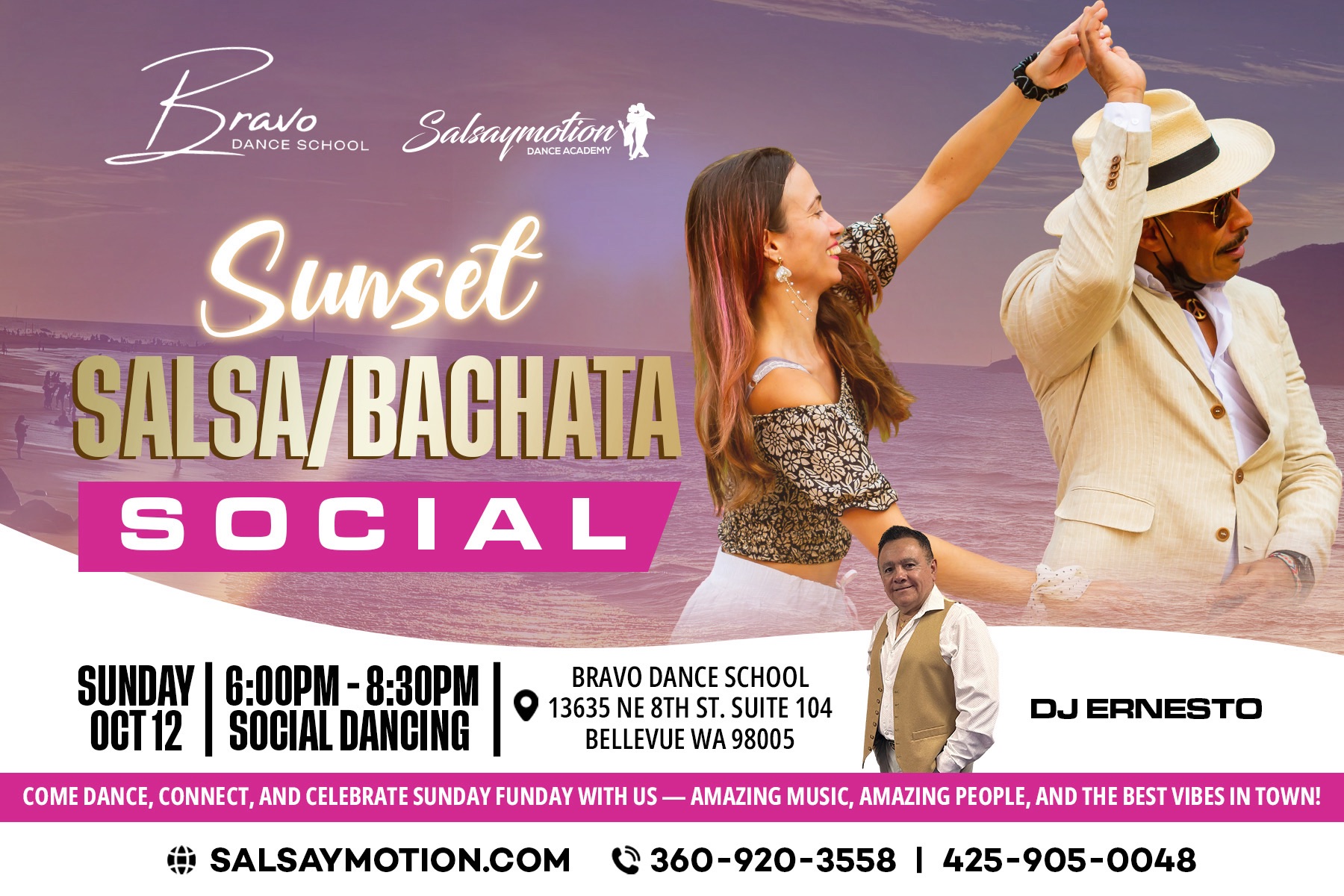 Sunday Sunset Salsa Bachata Social w DJ Ernesto