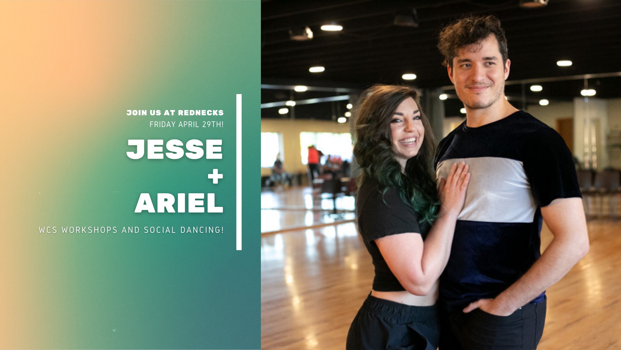 Friday West Coast Swing Workshop with Jesse Lopez and Ariel Peck