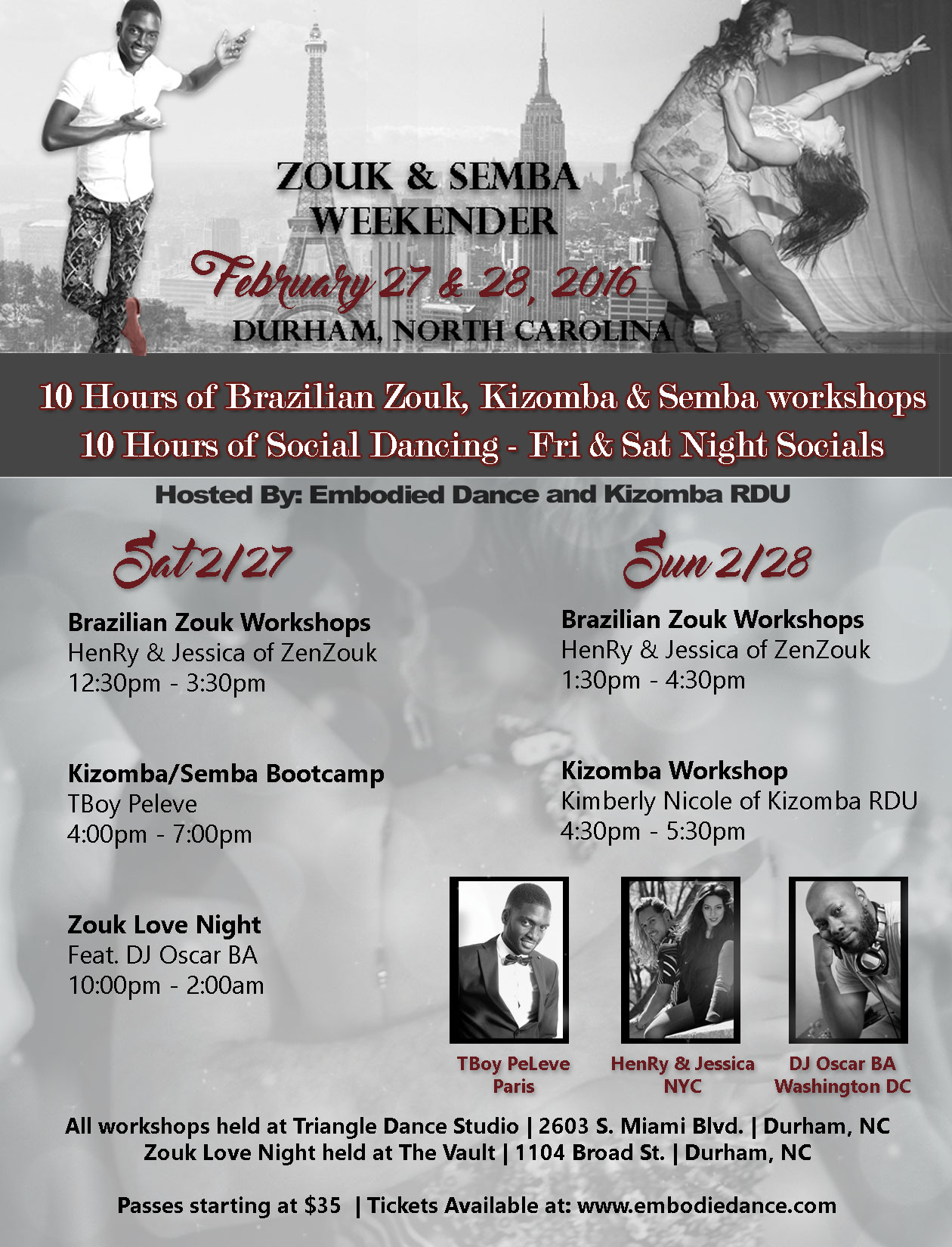 Zouk & Semba Kizomba Weekender ft HenRy & Jessica and TBoy PeLeve
