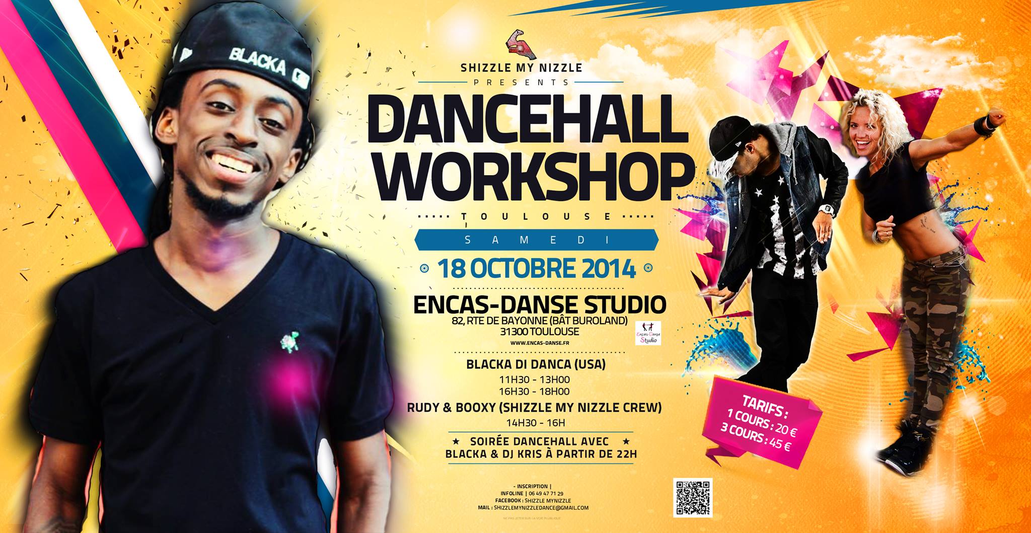 ** 1st Workshop in TOULOUSE ** Dancehall Workshop avec BLACKA DI DANCA + SOIREE DANCEHALL GRATUITE
