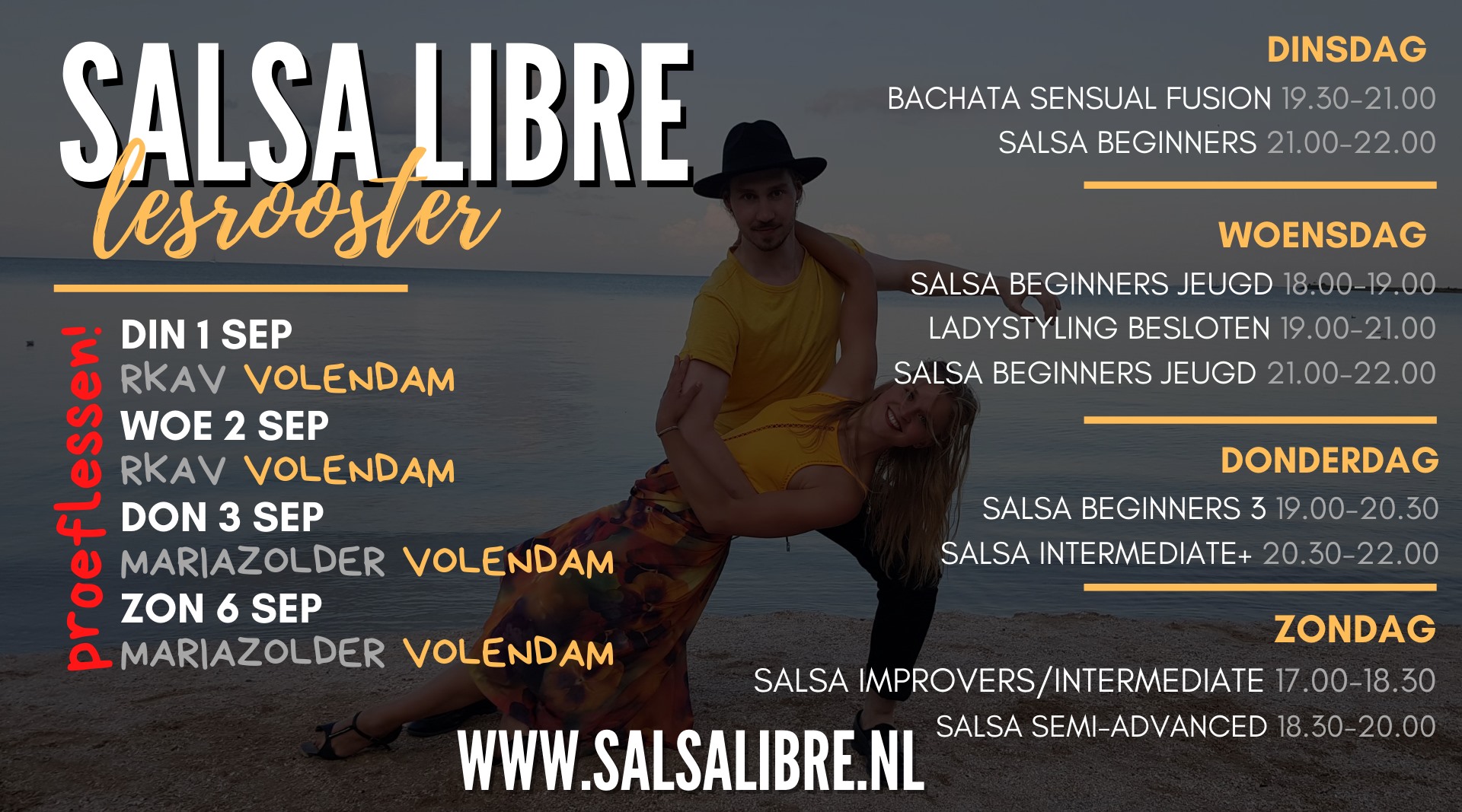 Salsa Libre nieuw seizoen gratis proeflessen in volendam
