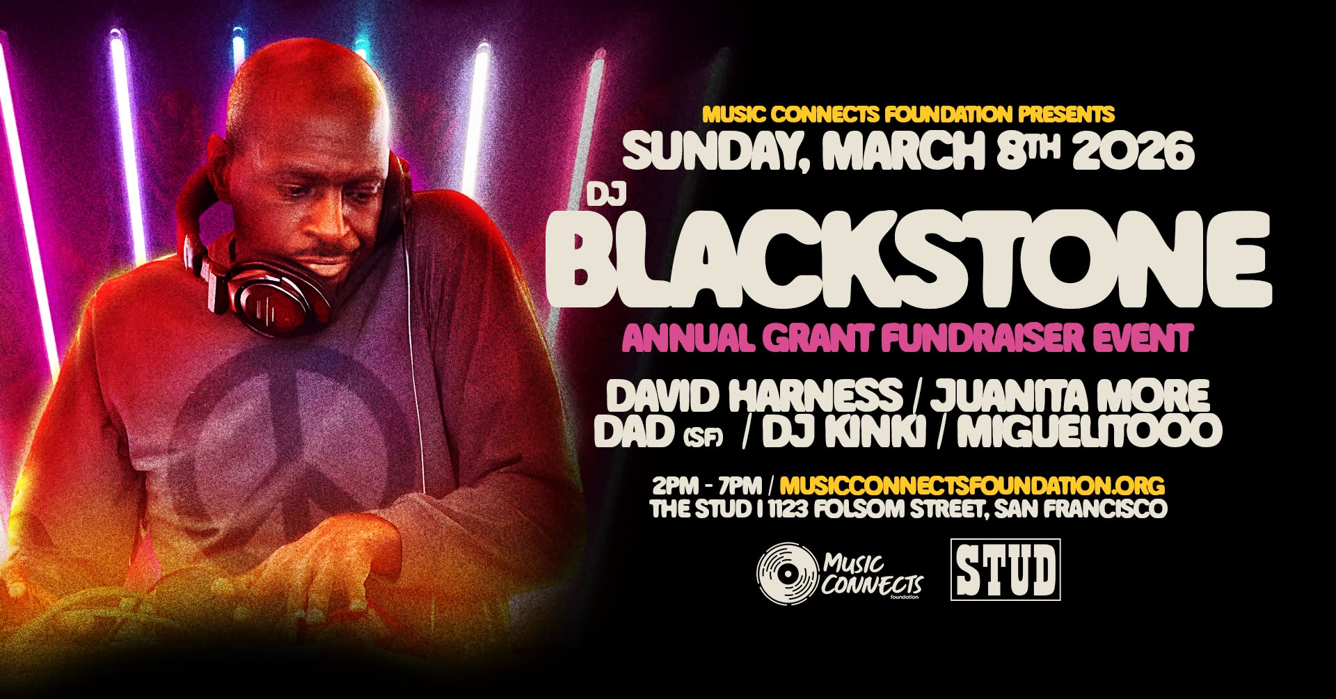 DJ Blackstone Annual Grant Fundraiser at The Stud