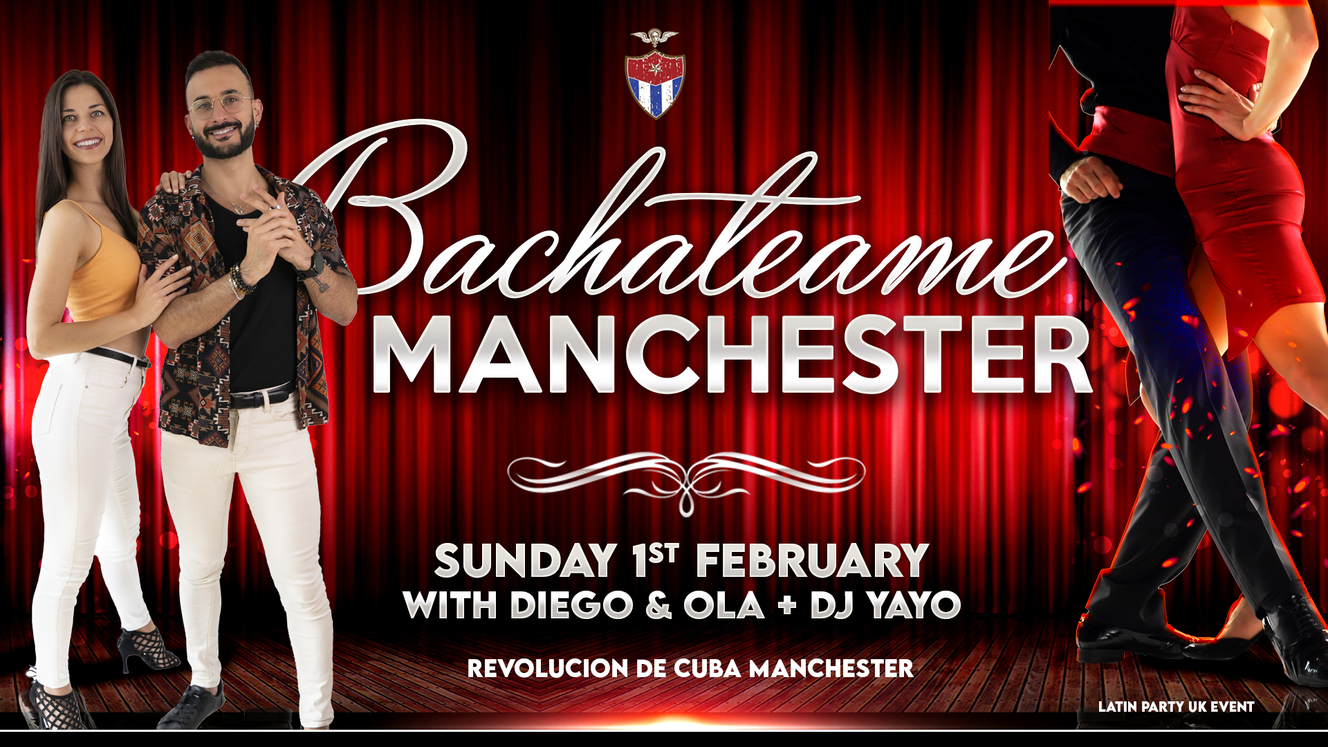 Bachateame Manchester with Diego & Ola - Sunday 1st February Revolution de Cuba