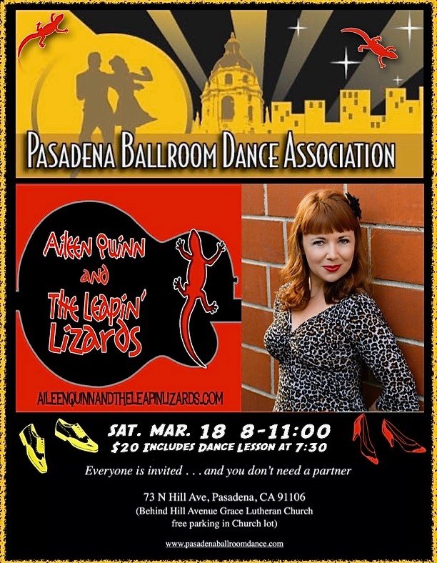 Aileen Quinn and The Leapin' Lizards at Pasadena Ballroom Dance Association