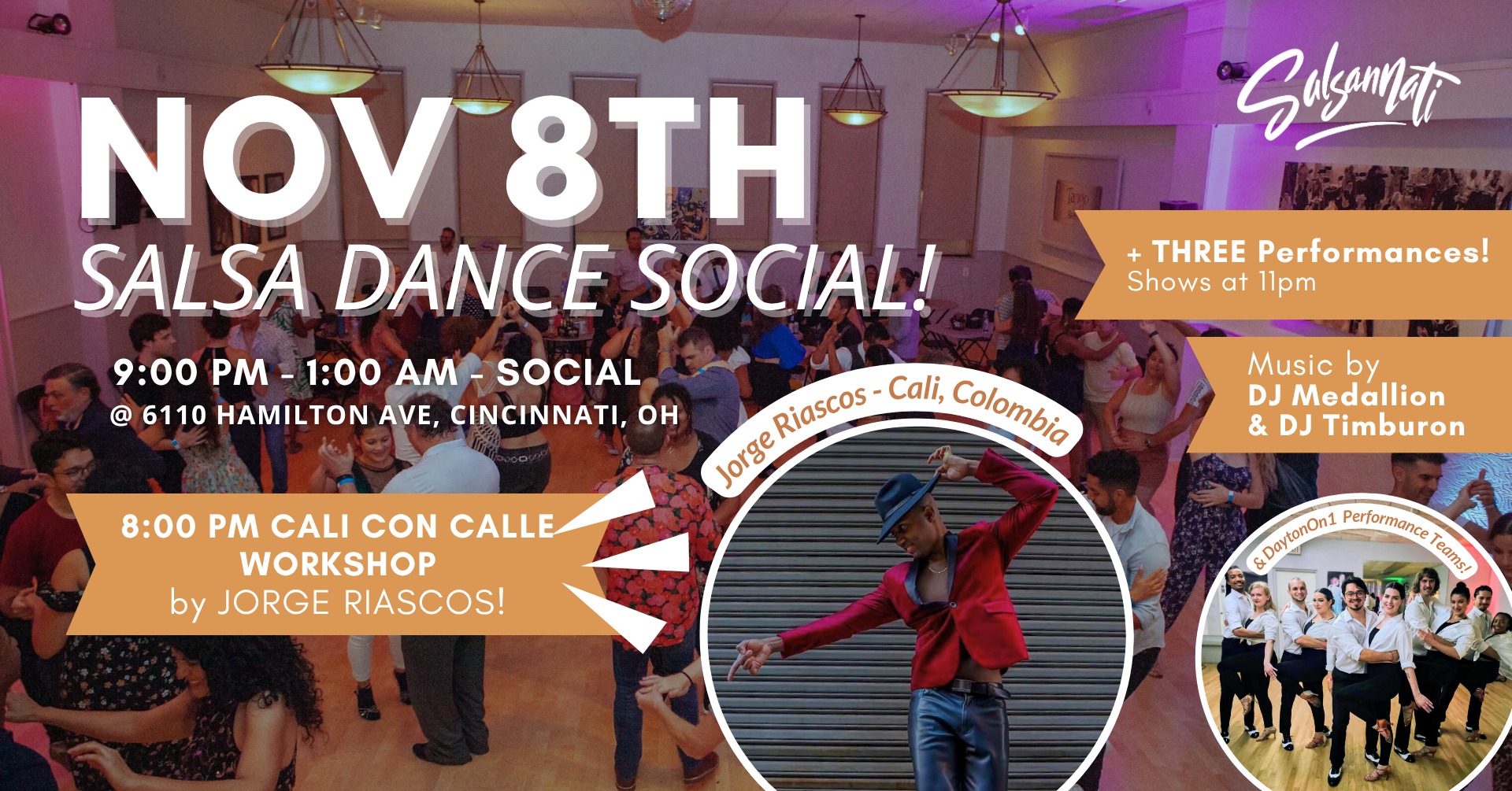SABOR! Nov 8th Social Dance Party + Special Workshop & Performances!